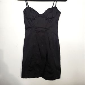 Black corset mini dress by Zara